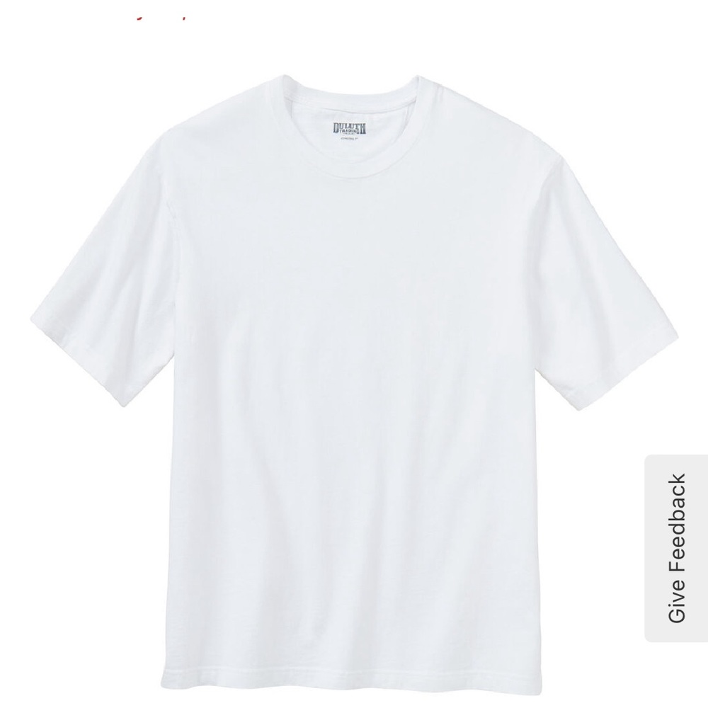 Duluth Trading Company white long tail t-shirt 2XL